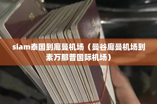 siam泰国到廊曼机场（曼谷廊曼机场到素万那普国际机场）  第1张