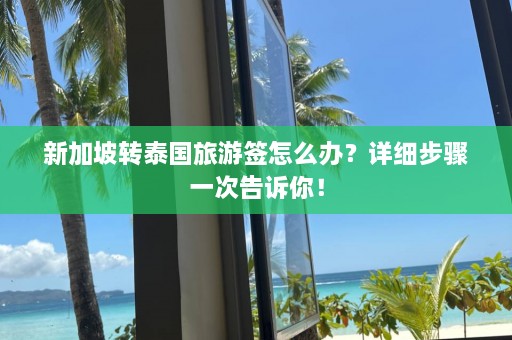 新加坡转泰国旅游签怎么办？详细步骤一次告诉你！  第1张