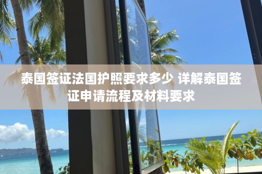 泰国签证法国护照要求多少 详解泰国签证申请流程及材料要求  第1张