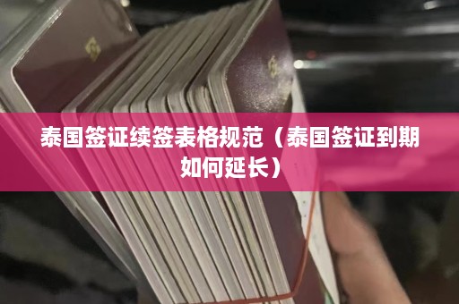 泰国签证续签表格规范（泰国签证到期如何延长）  第1张