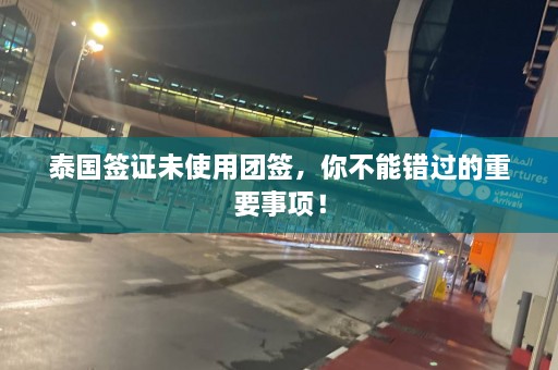 泰国签证未使用团签，你不能错过的重要事项！  第1张