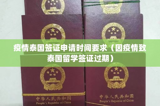 疫情泰国签证申请时间要求（因疫情致泰国留学签证过期）  第1张