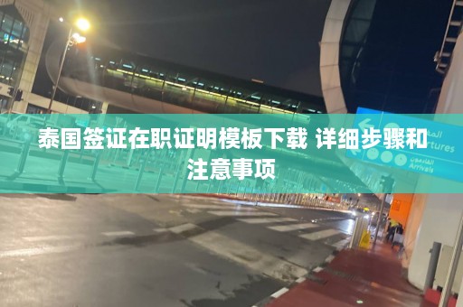 泰国签证在职证明模板下载 详细步骤和注意事项