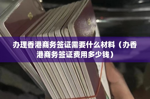 办理香港商务签证需要什么材料（办香港商务签证费用多少钱）  第1张