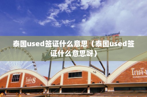 泰国used签证什么意思（泰国used签证什么意思呀）  第1张