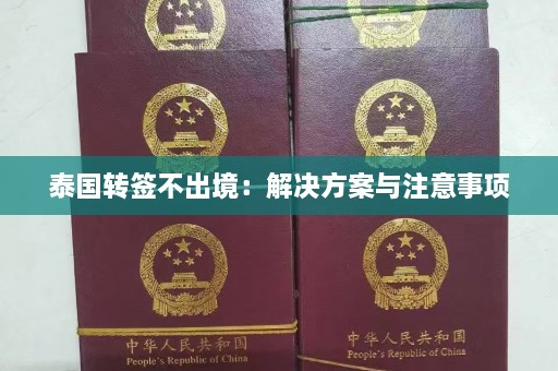 泰国转签不出境：解决方案与注意事项  第1张