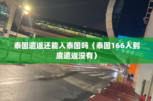 泰国遣返还能入泰国吗（泰国166人到底遣返没有）  第1张