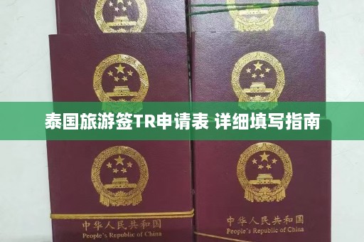 泰国旅游签TR申请表 详细填写指南