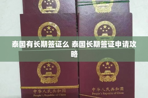 泰国有长期签证么 泰国长期签证申请攻略  第1张