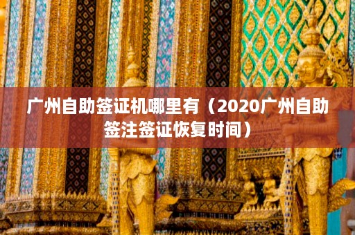 广州自助签证机哪里有（2020广州自助签注签证恢复时间）