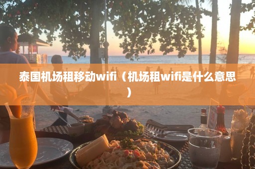 泰国机场租移动wifi（机场租wifi是什么意思）