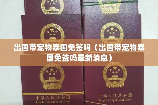 出国带宠物泰国免签吗（出国带宠物泰国免签吗最新消息）  第1张