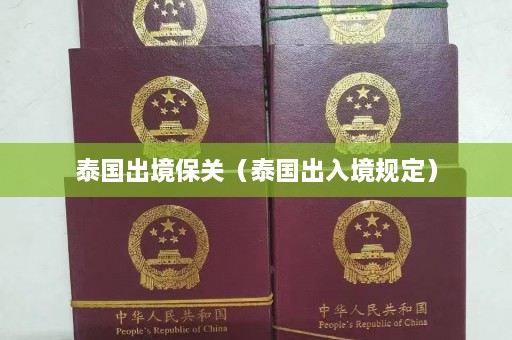 泰国出境保关（泰国出入境规定）  第1张