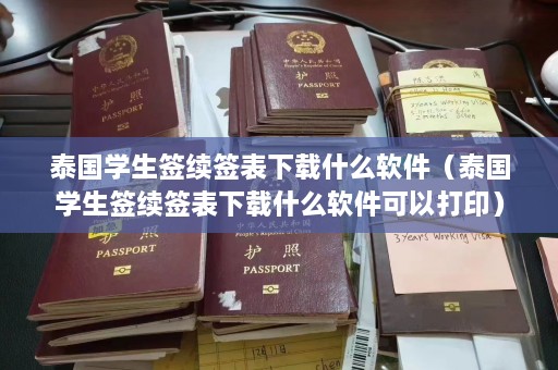 泰国学生签续签表下载什么软件（泰国学生签续签表下载什么软件可以打印）  第1张