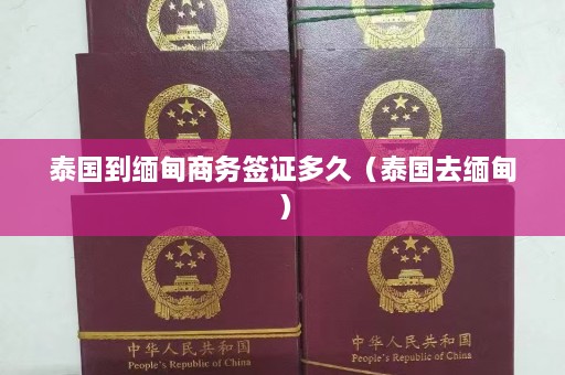 泰国到缅甸商务签证多久（泰国去缅甸）  第1张