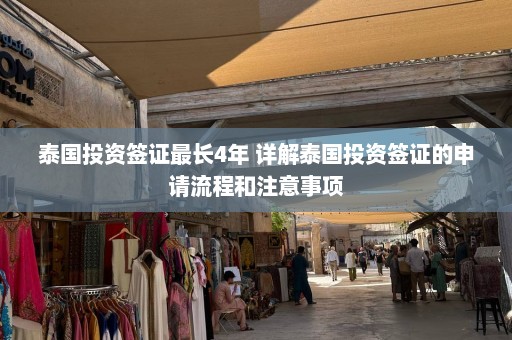 泰国投资签证最长4年 详解泰国投资签证的申请流程和注意事项