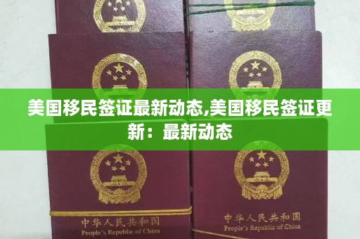 美国移民签证最新动态,美国移民签证更新：最新动态  第1张