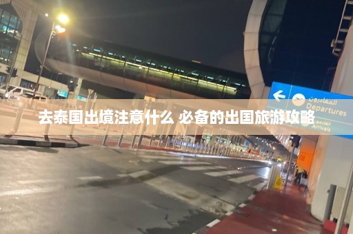 去泰国出境注意什么 必备的出国旅游攻略