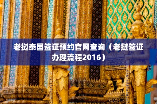 老挝泰国签证预约官网查询（老挝签证办理流程2016）