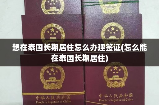 想在泰国长期居住怎么办理签证(怎么能在泰国长期居住)  第1张