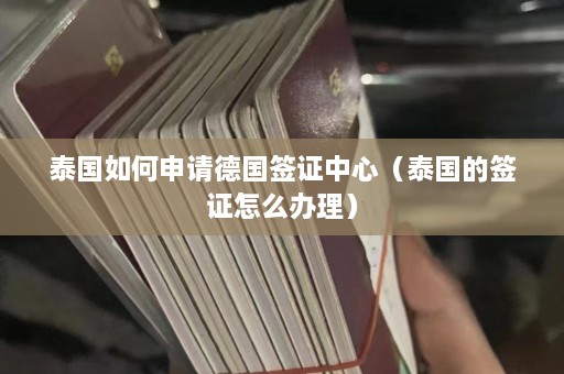 泰国如何申请德国签证中心（泰国的签证怎么办理）  第1张