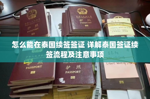 怎么能在泰国续签签证 详解泰国签证续签流程及注意事项