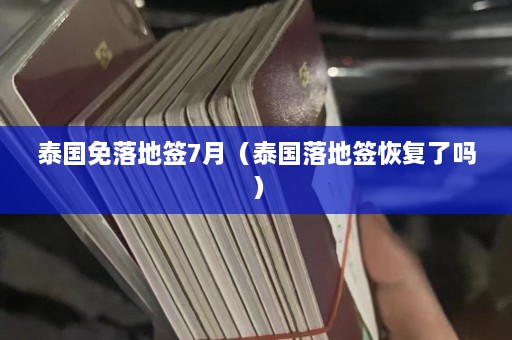 泰国免落地签7月（泰国落地签恢复了吗）  第1张