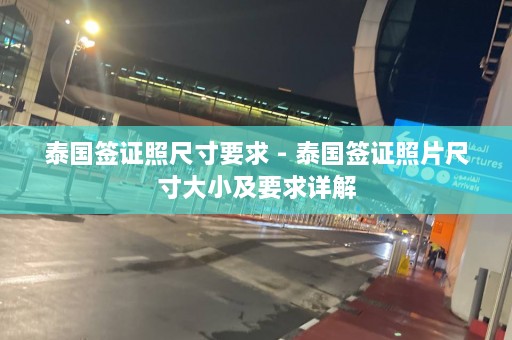 泰国签证照尺寸要求 - 泰国签证照片尺寸大小及要求详解  第1张