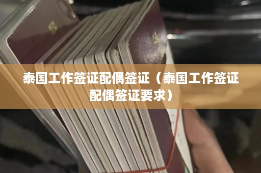 泰国工作签证配偶签证（泰国工作签证配偶签证要求）  第1张