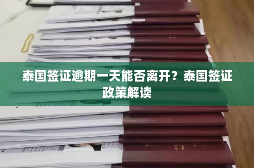 泰国签证逾期一天能否离开？泰国签证政策解读