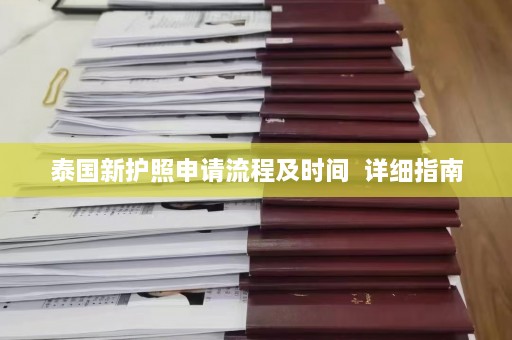 泰国新护照申请流程及时间  详细指南 第1张