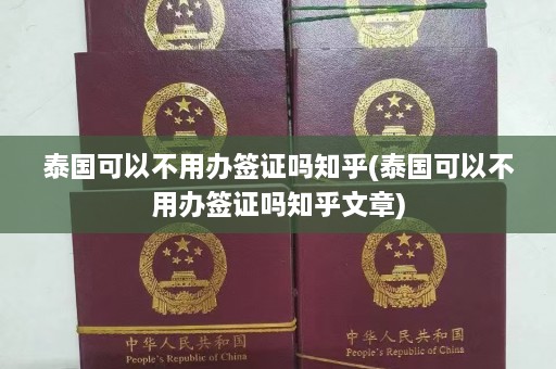 泰国可以不用办签证吗知乎(泰国可以不用办签证吗知乎文章)  第1张