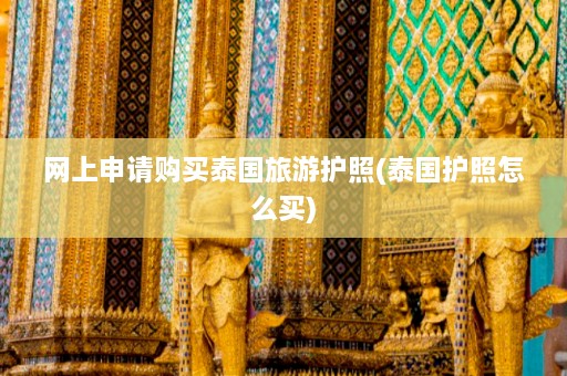 网上申请购买泰国旅游护照(泰国护照怎么买)  第1张