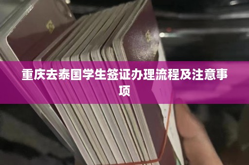 重庆去泰国学生签证办理流程及注意事项  第1张