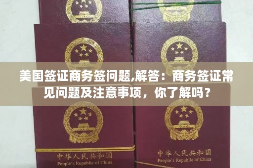 美国签证商务签问题,解答：商务签证常见问题及注意事项，你了解吗？  第1张