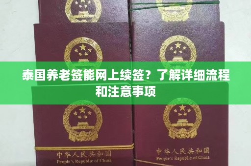 泰国养老签能网上续签？了解详细流程和注意事项  第1张