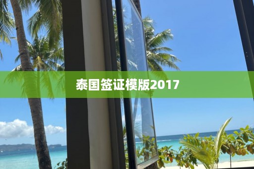 泰国签证模版2017  第1张