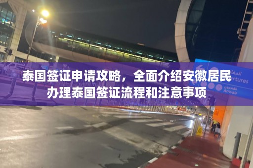 泰国签证申请攻略，全面介绍安徽居民办理泰国签证流程和注意事项  第1张