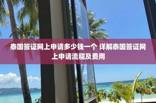 泰国签证网上申请多少钱一个 详解泰国签证网上申请流程及费用  第1张