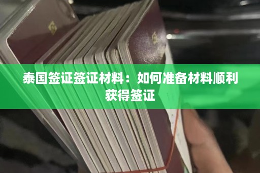 泰国签证签证材料：如何准备材料顺利获得签证  第1张