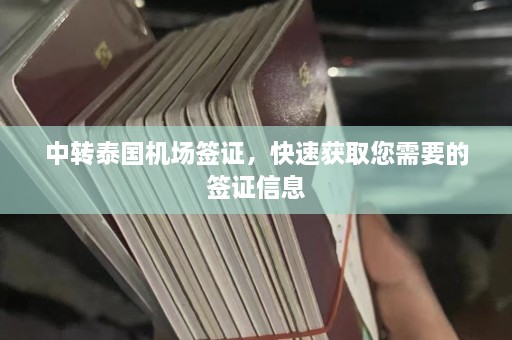 中转泰国机场签证，快速获取您需要的签证信息  第1张