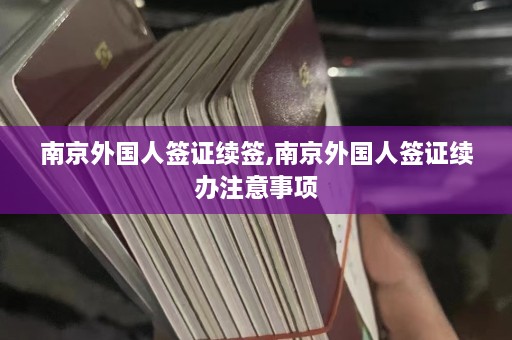 南京外国人签证续签,南京外国人签证续办注意事项  第1张