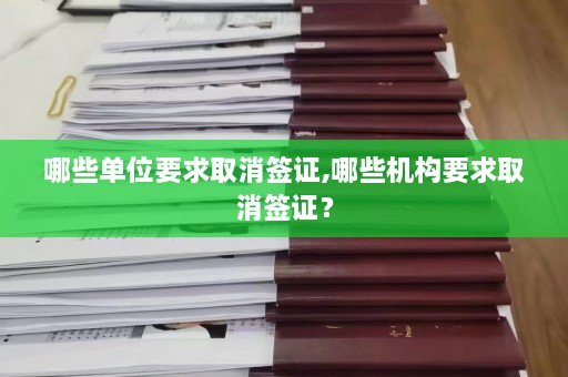 哪些单位要求取消签证,哪些机构要求取消签证？