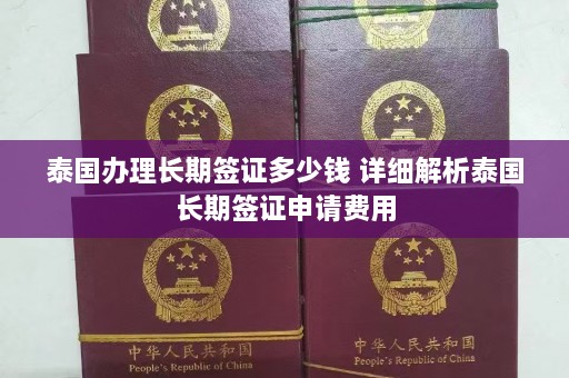 泰国办理长期签证多少钱 详细解析泰国长期签证申请费用  第1张