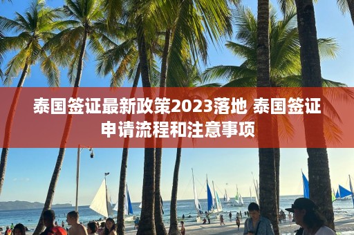 泰国签证最新政策2023落地 泰国签证申请流程和注意事项