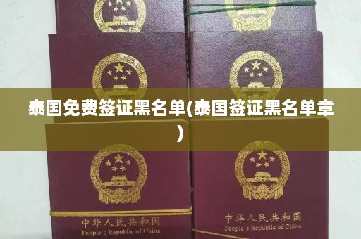 泰国免费签证黑名单(泰国签证黑名单章)  第1张