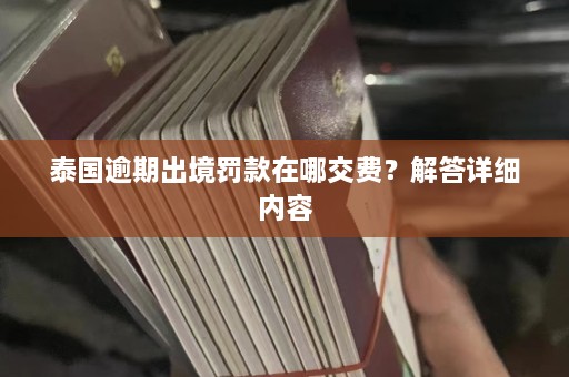 泰国逾期出境罚款在哪交费？解答详细内容  第1张