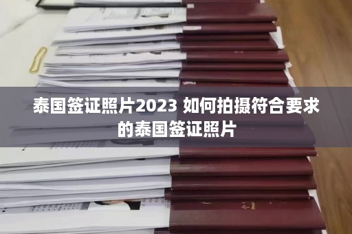 泰国签证照片2023 如何拍摄符合要求的泰国签证照片  第1张