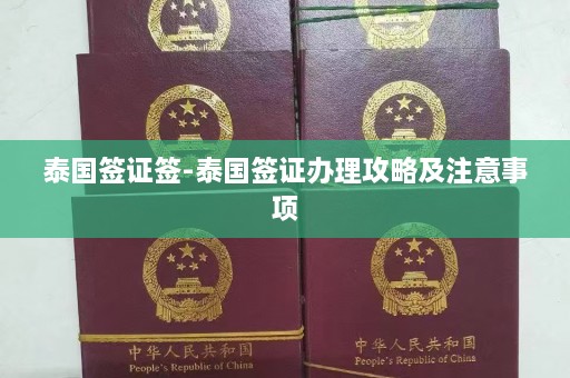 泰国签证签-泰国签证办理攻略及注意事项  第1张