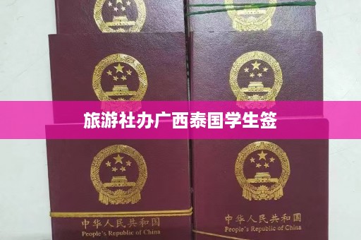 旅游社办广西泰国学生签  第1张